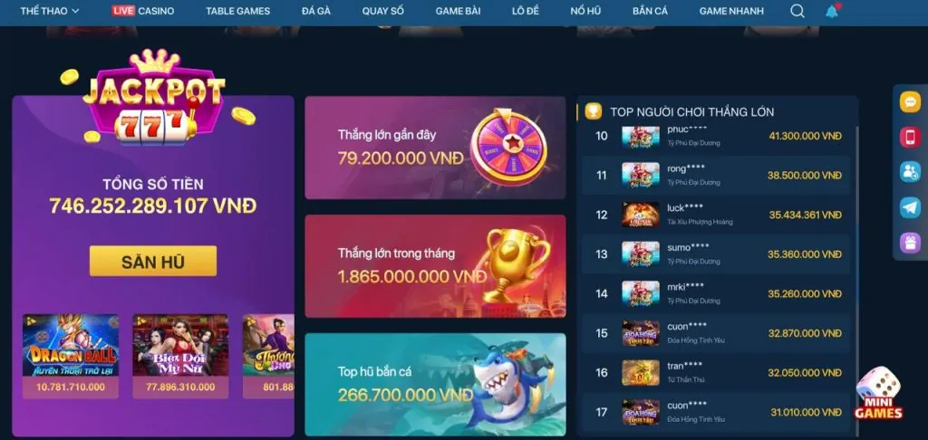 Các tính năng trò chơi AW8 WIN